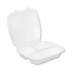 Kapaklı Tabldot Köpük Tabak 3 Bölmeli MOD 23A 100 Adet