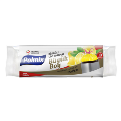 Polmix Büzgülü Limon Kokulu Çöp Poşeti Büyük Boy