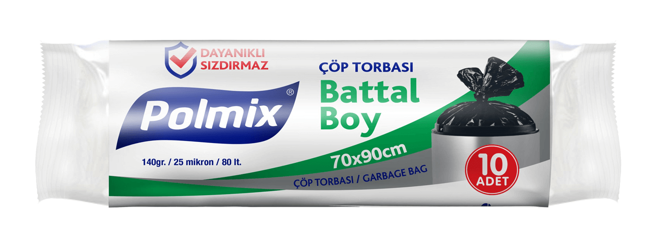 Polmix Standart Battal Boy Çöp Poşeti 70x90cm 10'lu 140gr P104