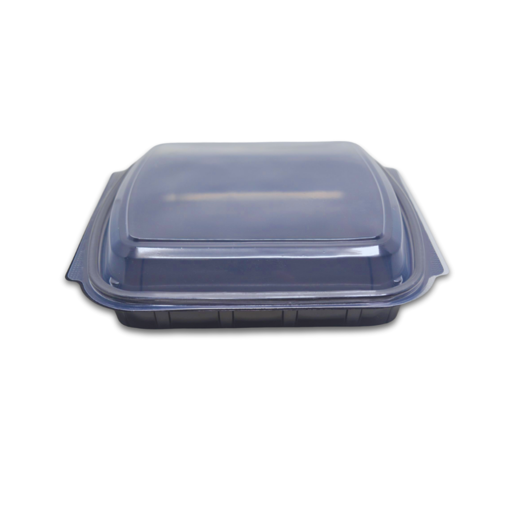 Tek Bölmeli Kapaklı Gıda Kabı Mikrodalga Fırına Uygun 50 Adet