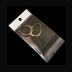 Askılı Bantlı Jelatin Torba Poşet 15x35 cm, Şeffaf Aksesuar ve Bijuteri Poşet